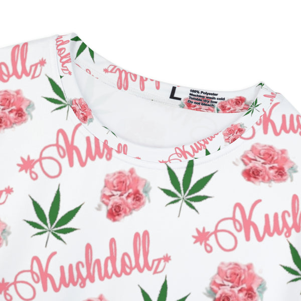 Kushdollz white floral short Sleeve Shirt